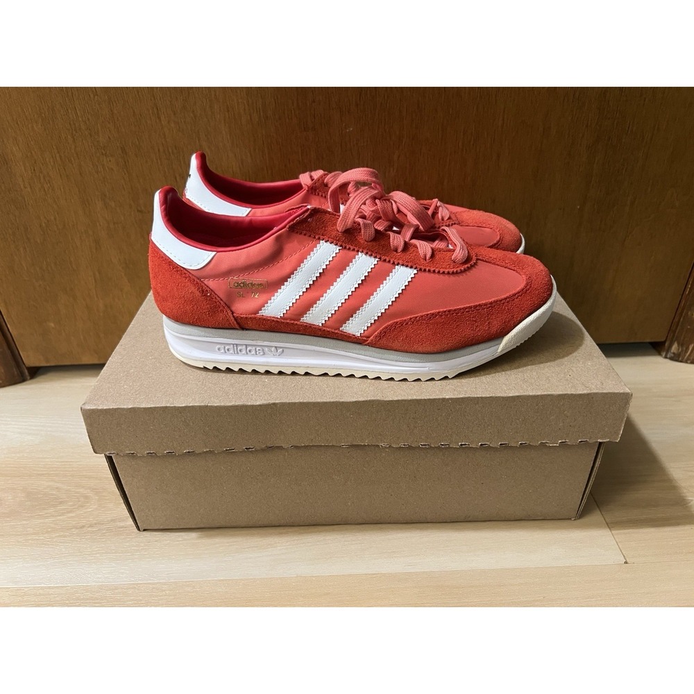 ADIDAS SL 72 Running Shoes IH8081 Leather Big Boys Girls Red White Size 5.5‎
